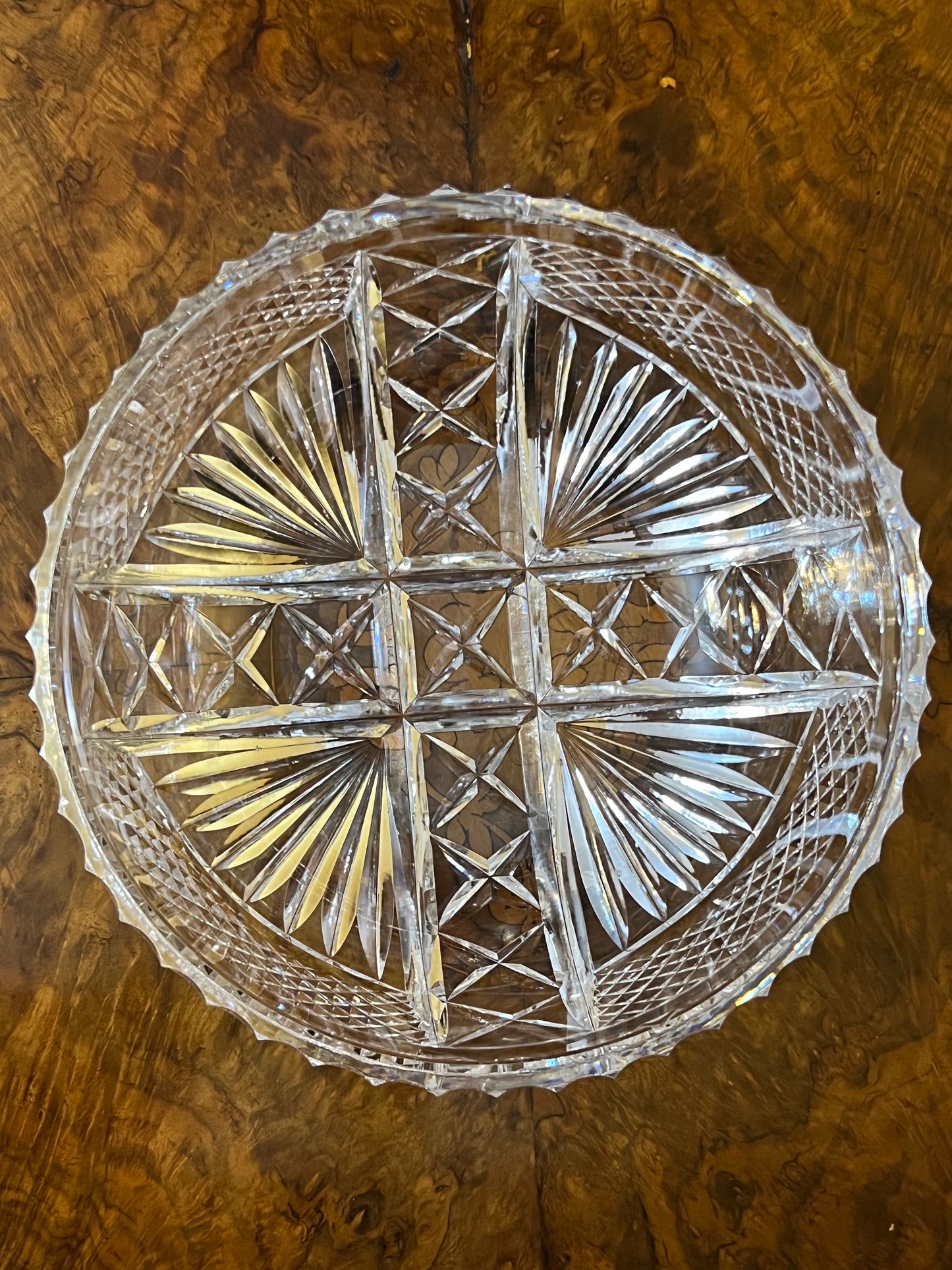Vintage Crystal Mixed Cutout Design Bowl