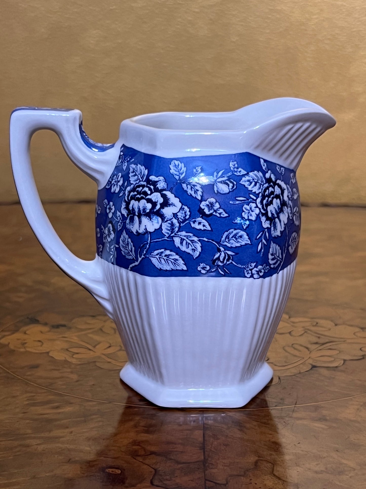 Vintage Sadler Blue Floral Milk Jug