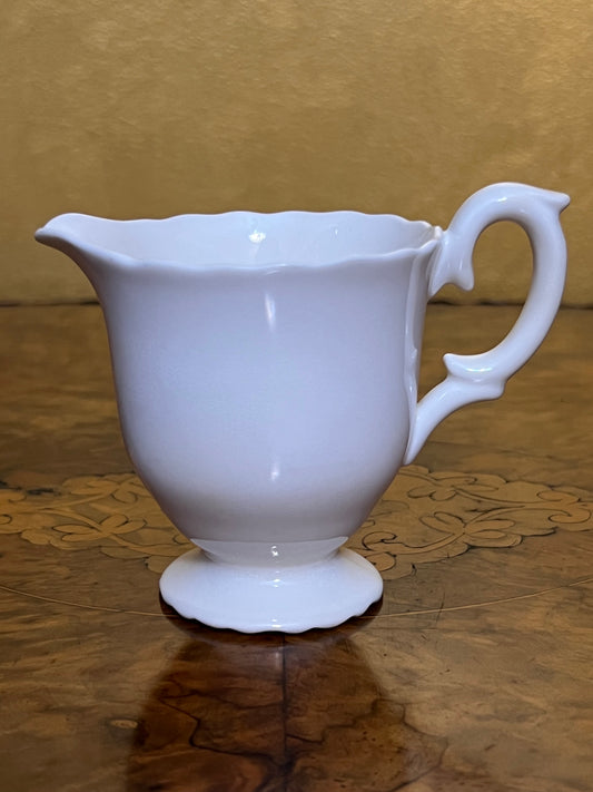 Vintage Crown Staffordshire White Milk Jug