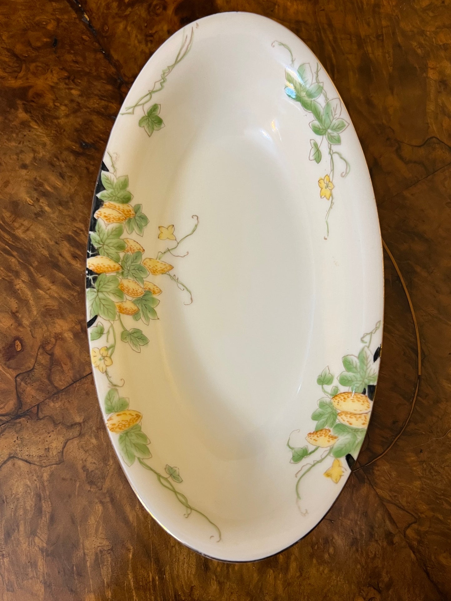 Vintage Noritake Printed Oval Dish