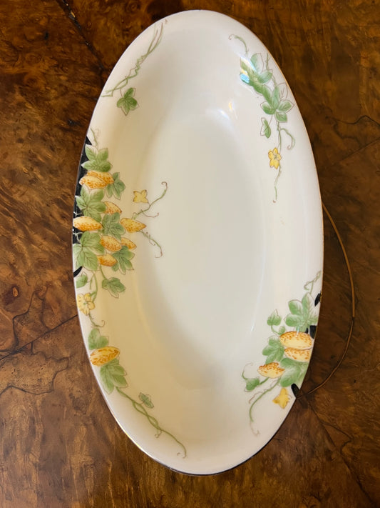 Vintage Noritake Printed Oval Dish