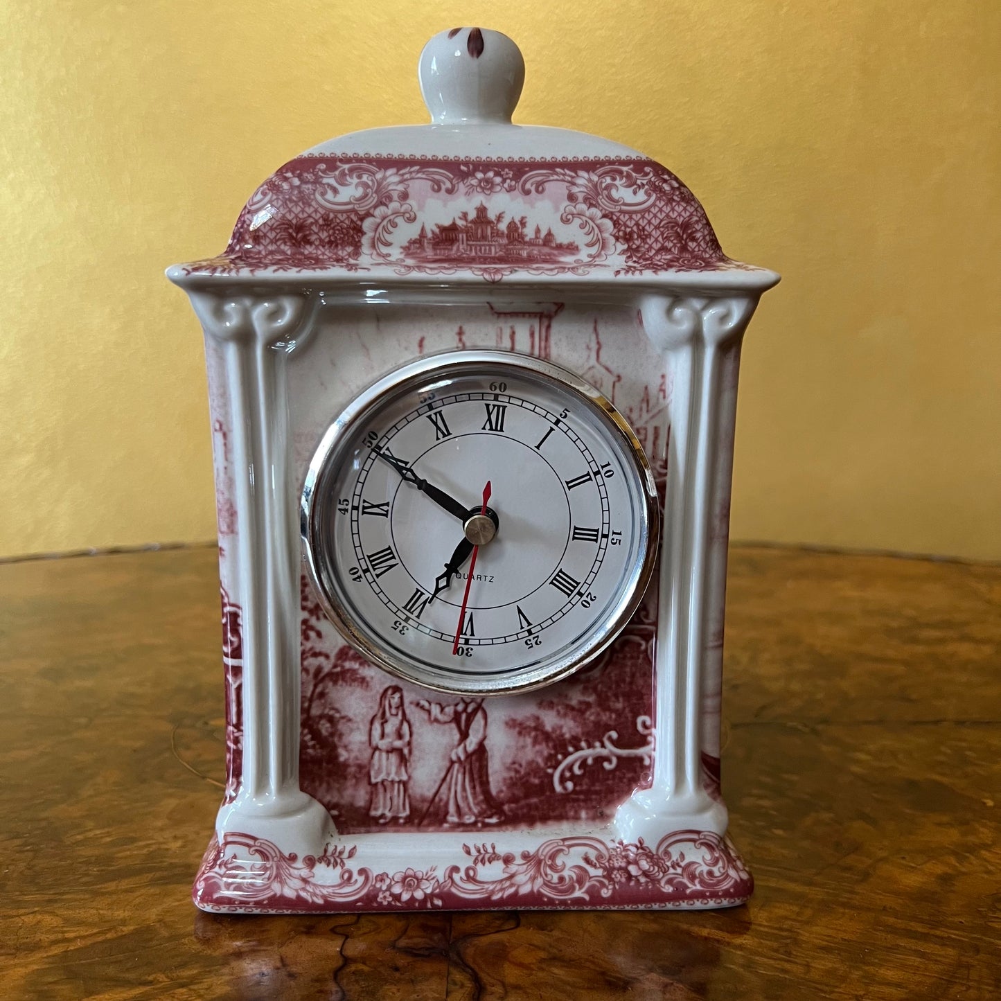 Somerton Grange Porcelain Pink Print Clock