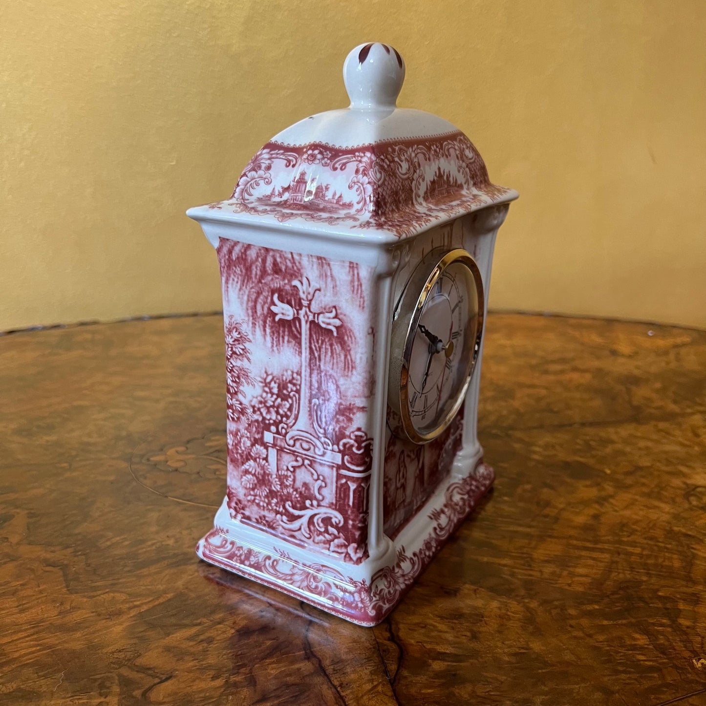 Somerton Grange Porcelain Pink Print Clock