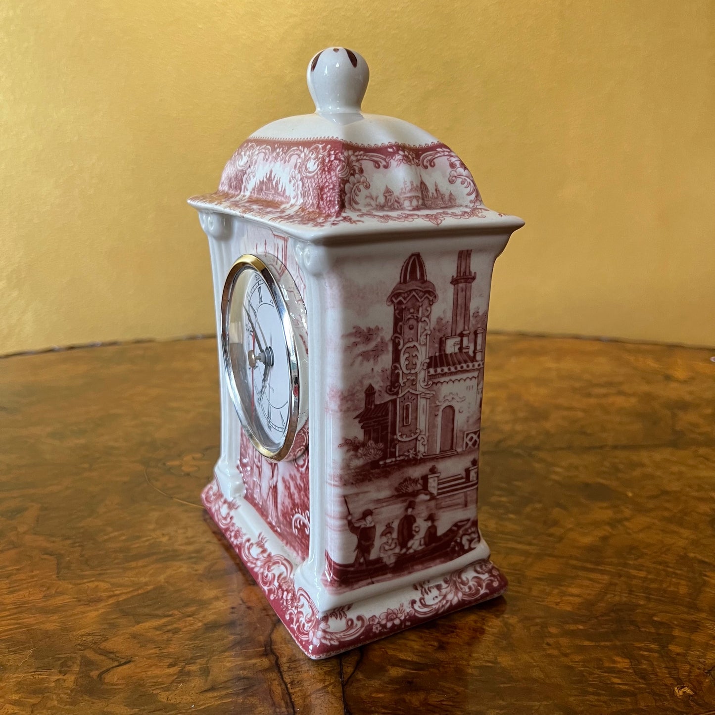 Somerton Grange Porcelain Pink Print Clock