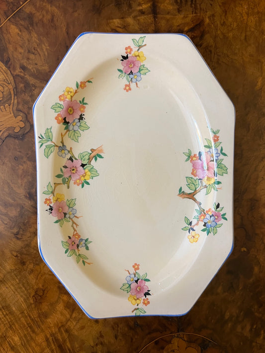 Vintage Royal Staffordshire Honeyglaze Floral Trinket Plate