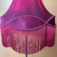 Early 20th Century Lamp Stand With Maroon Tassel Shade
