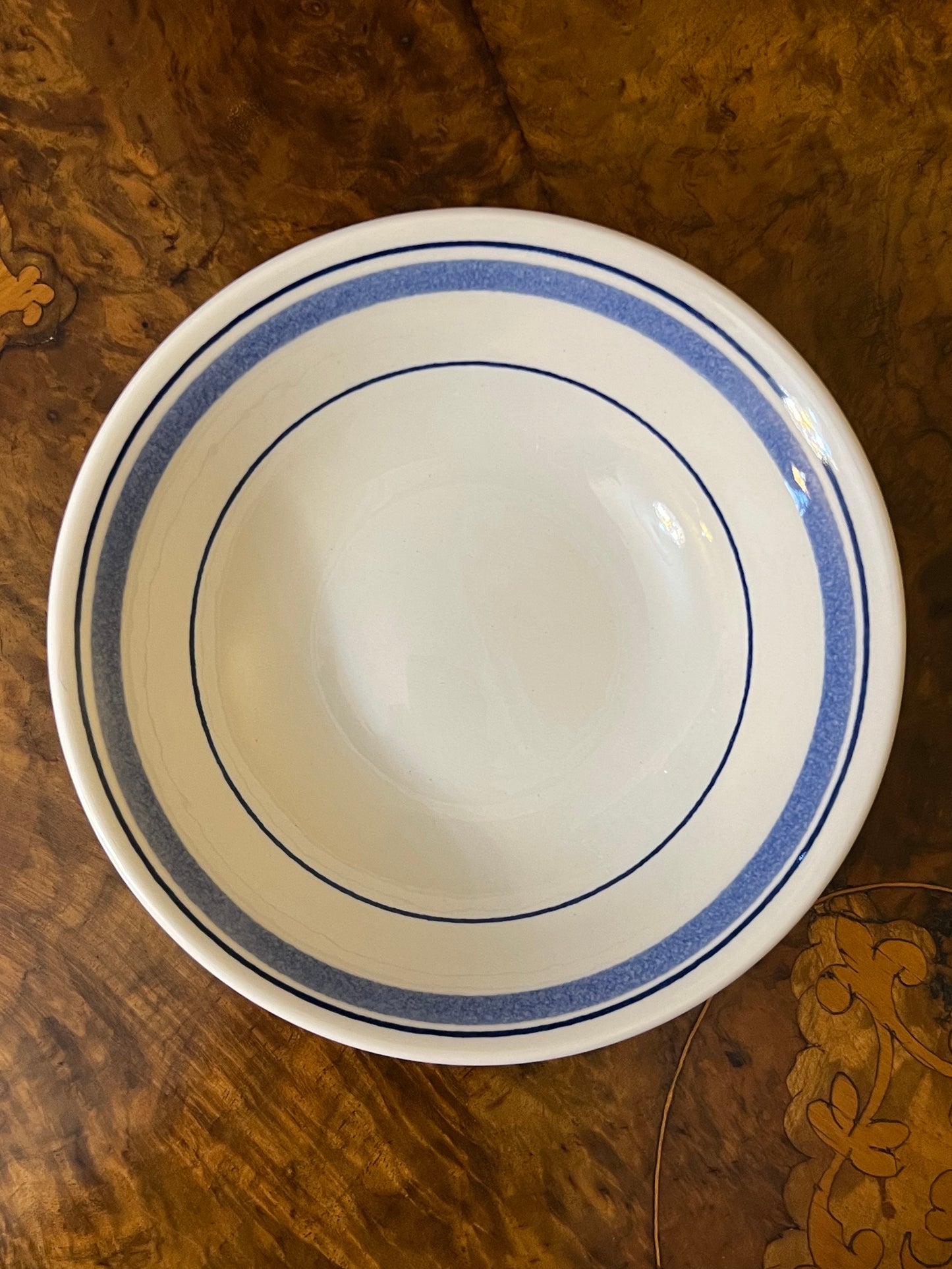 Vintage English Stripe Bowls Set Of Six