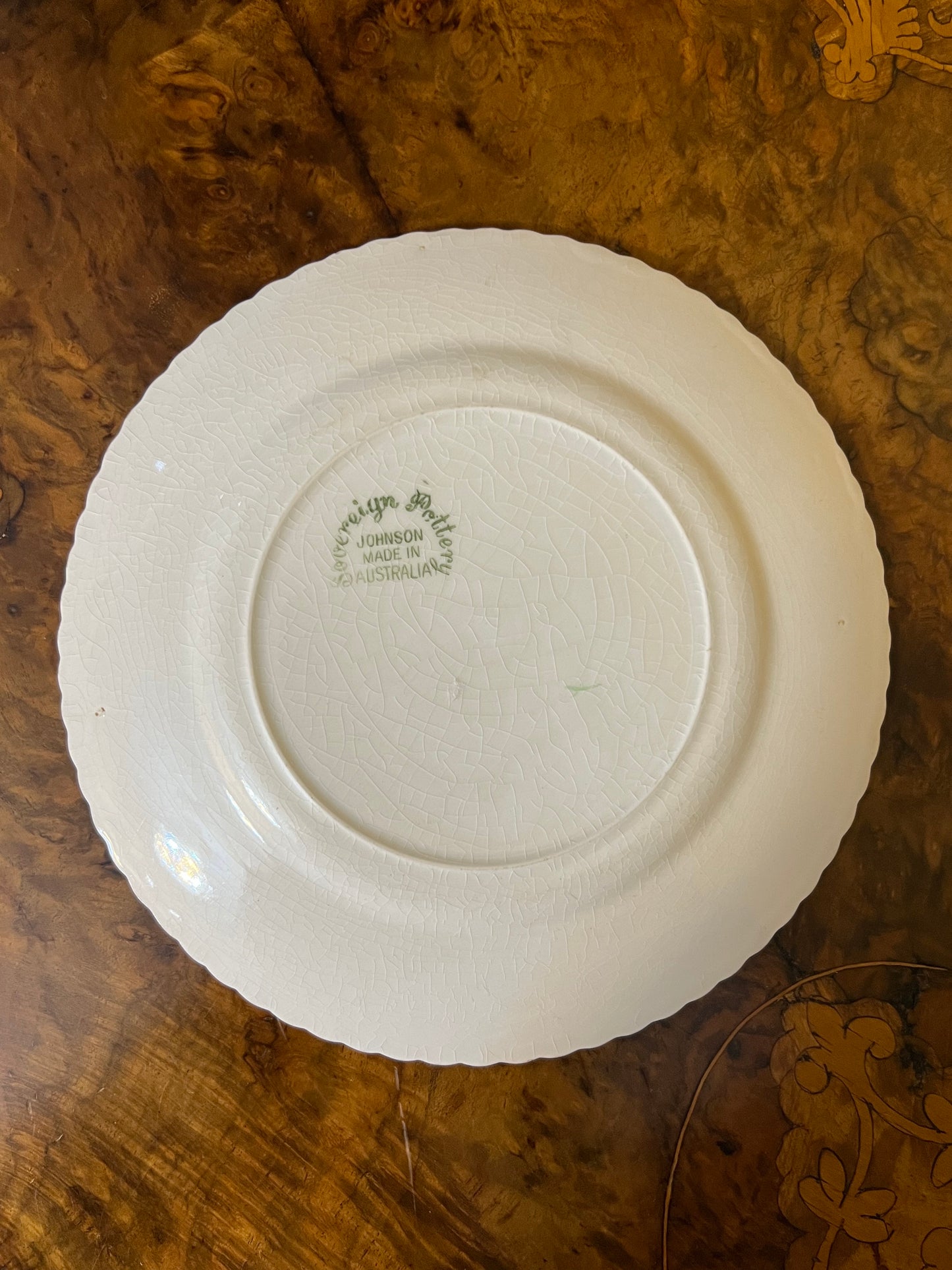 Vintage Sovereign Pottery Johnson Cottage Print Made In Australia Side Plate