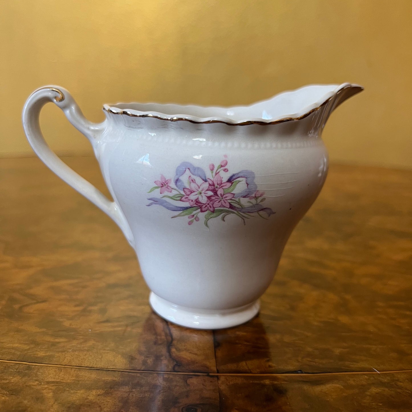 Vintage J & G Meakin Lilac Floral Milk Jug