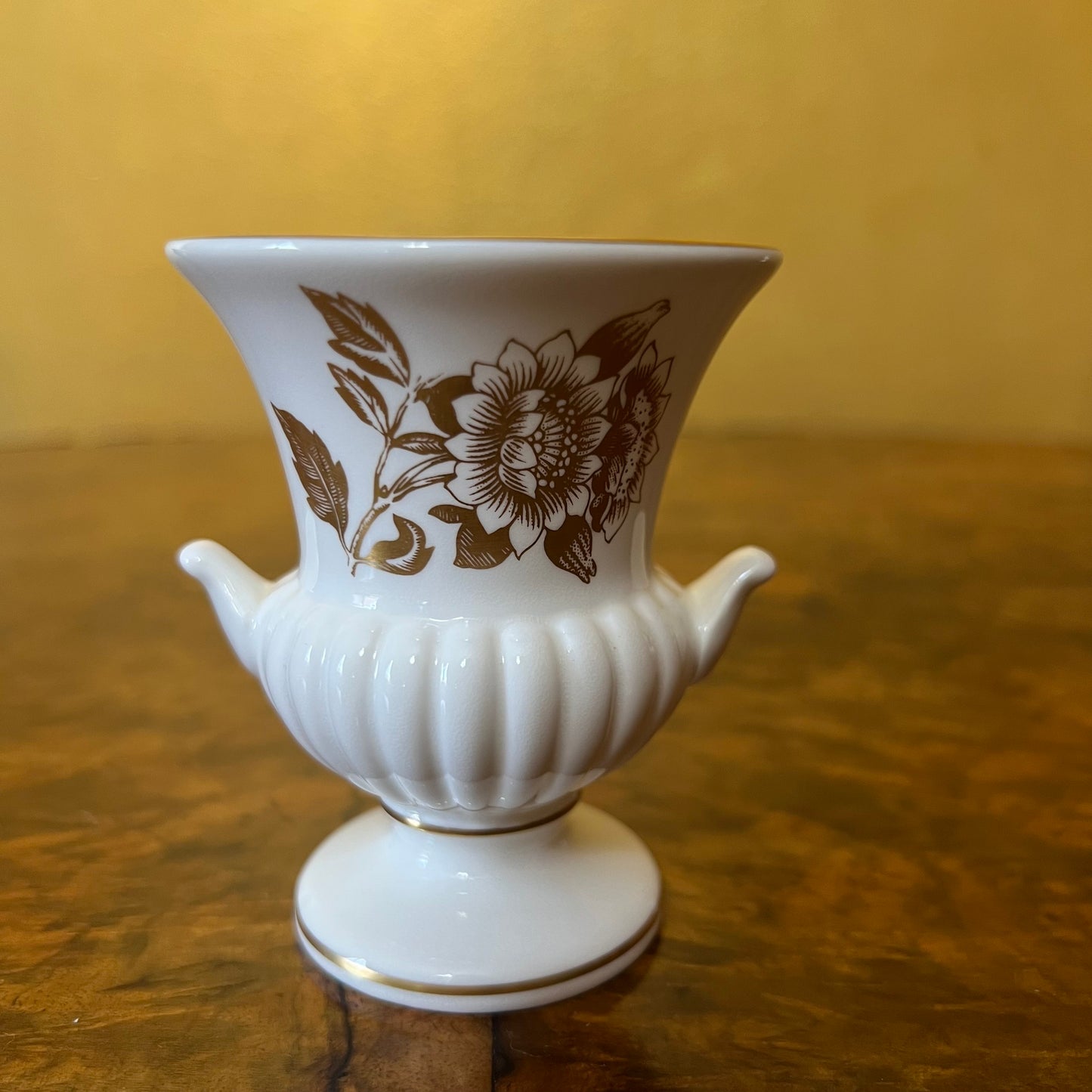 Wedgwood Gold Floral Miniature Bud Vase Urn