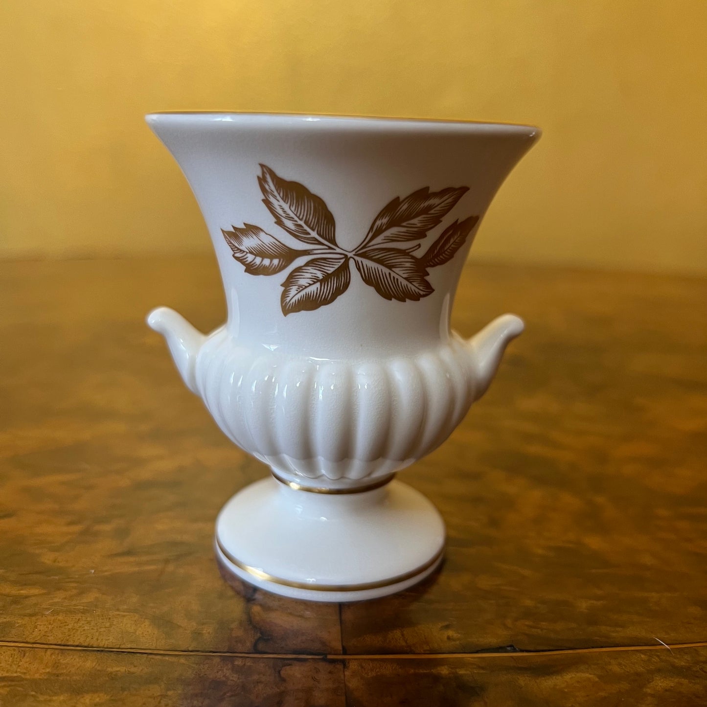 Wedgwood Gold Floral Miniature Bud Vase Urn