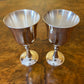 Vintage Portugal Silver Plated Port Glasses Pair
