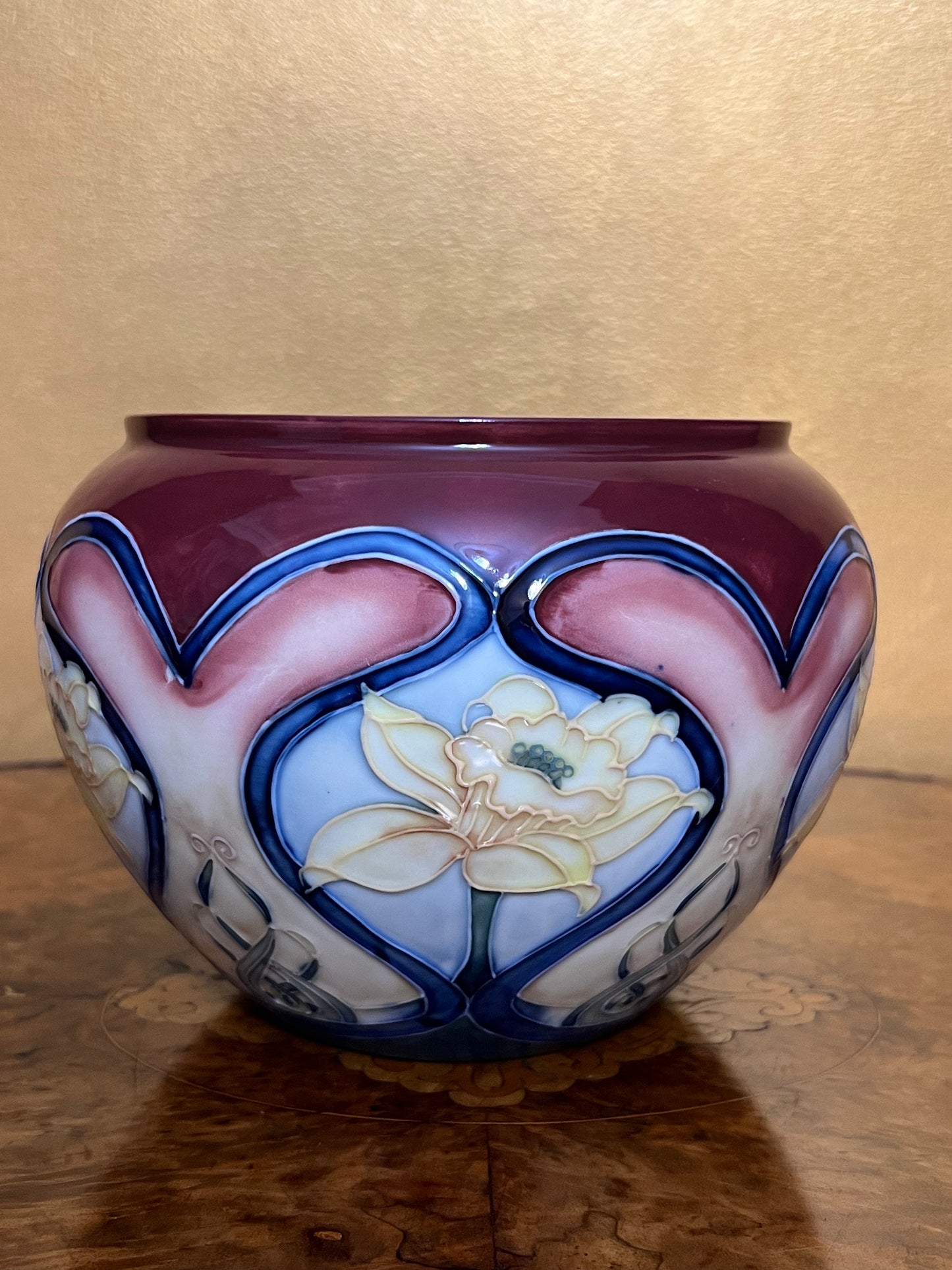 Old Tupton Ware Potter Vase Bowl Hand Painted By Jeanne McDougall