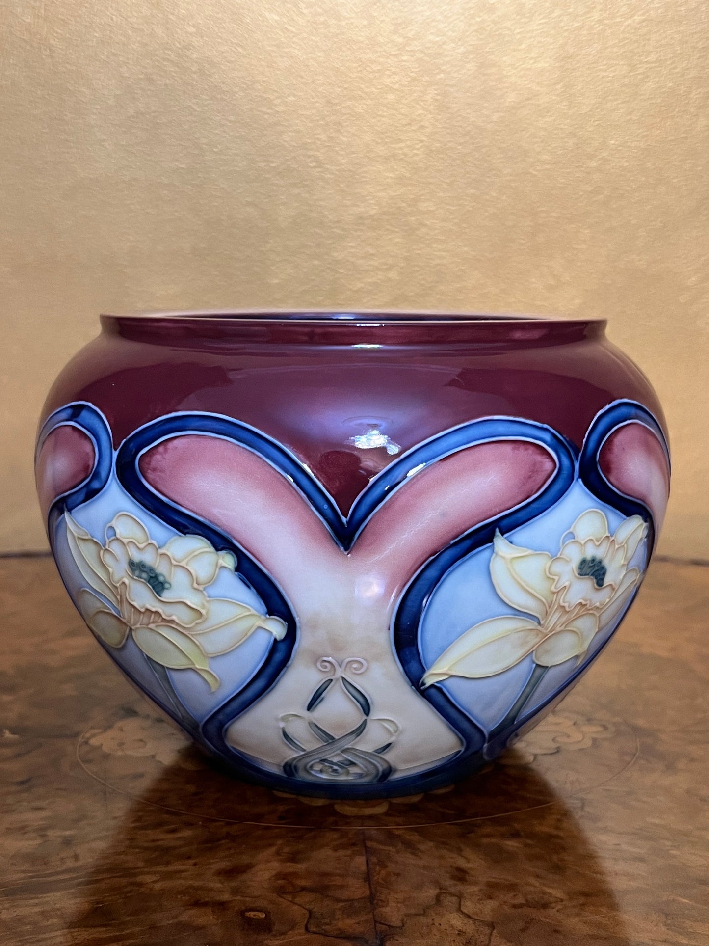 Old Tupton Ware Potter Vase Bowl Hand Painted By Jeanne McDougall