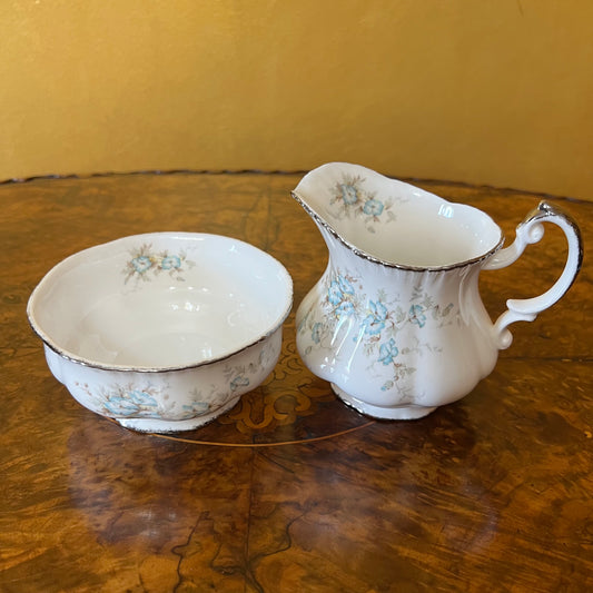 Vintage Paragon Flewrette Milk Jug & Sugar Bowl Set