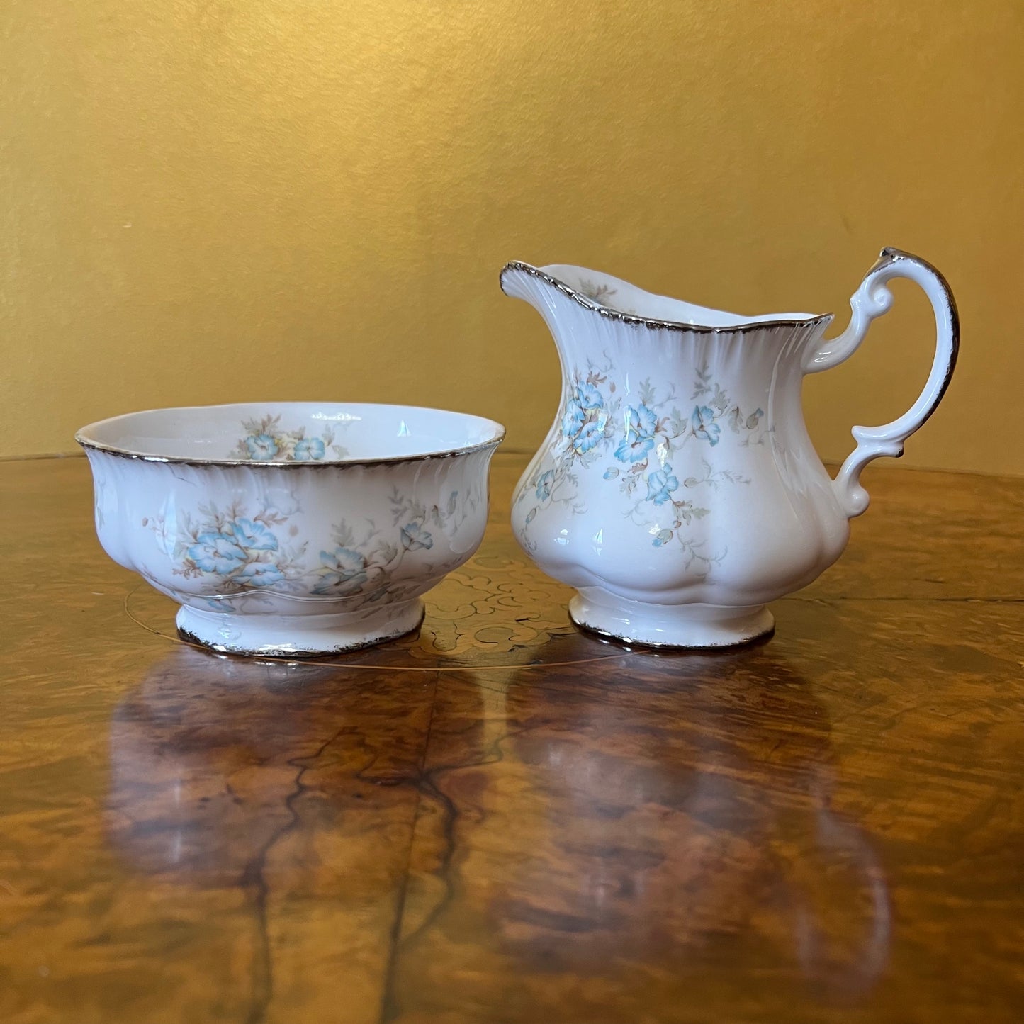 Vintage Paragon Flewrette Milk Jug & Sugar Bowl Set