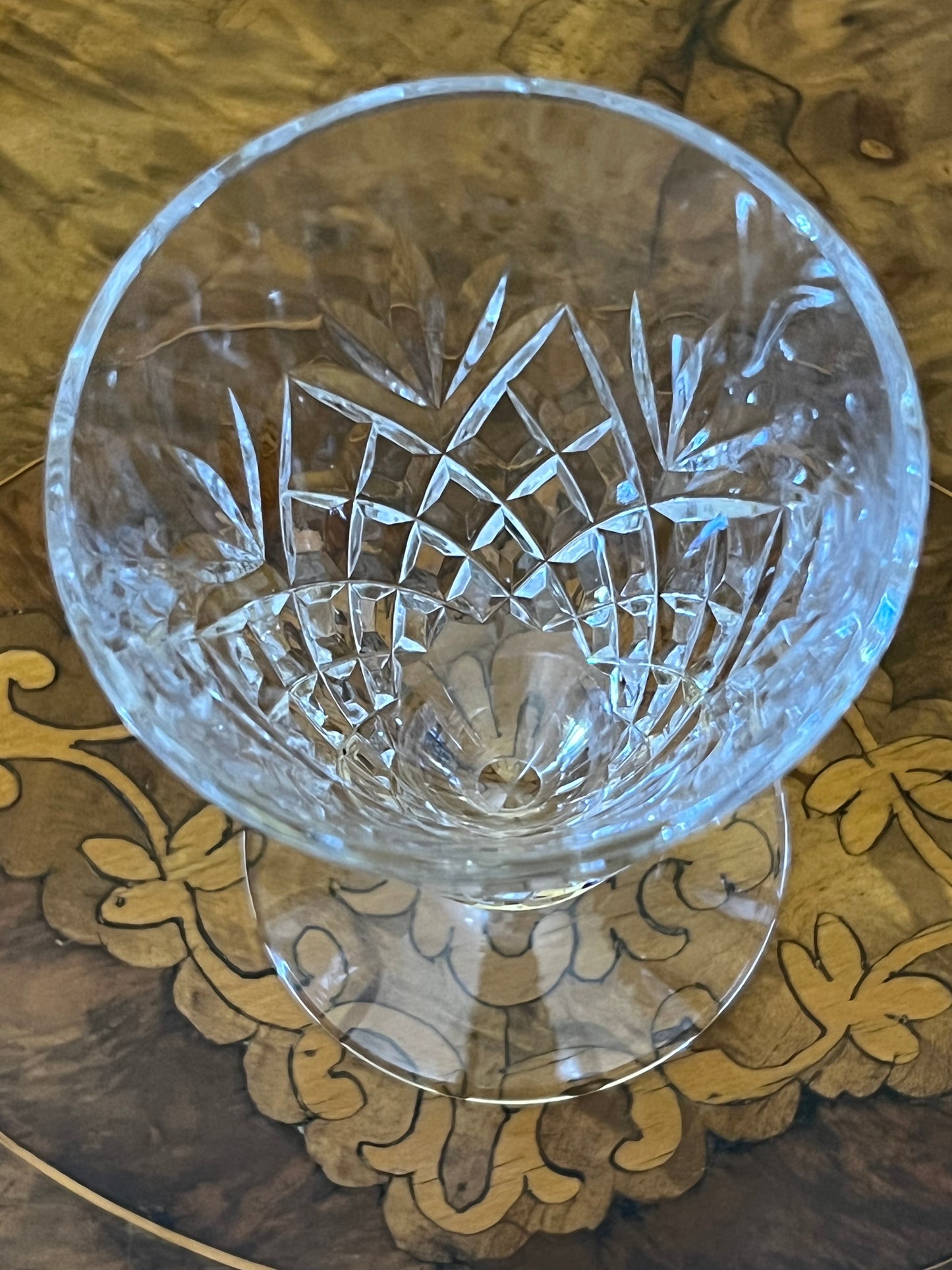 Vintage Crystal Desert Bowls With Tray Base Set Of Three