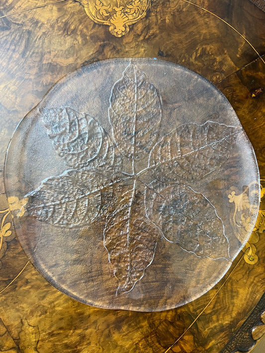 Vintage Kosta Body Leaf Plate/Platter 25cm