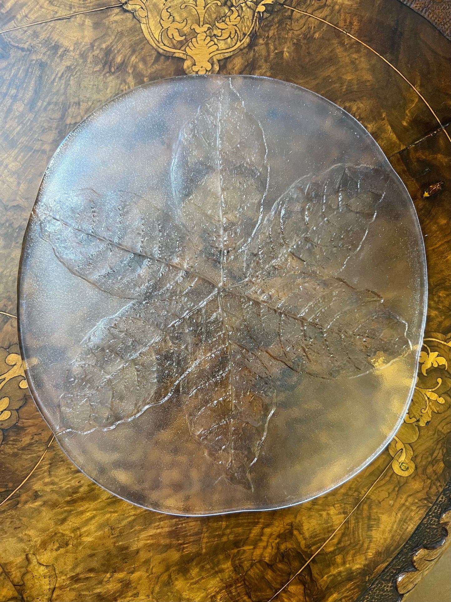 Vintage Kosta Body Leaf Plate/Platter 25cm