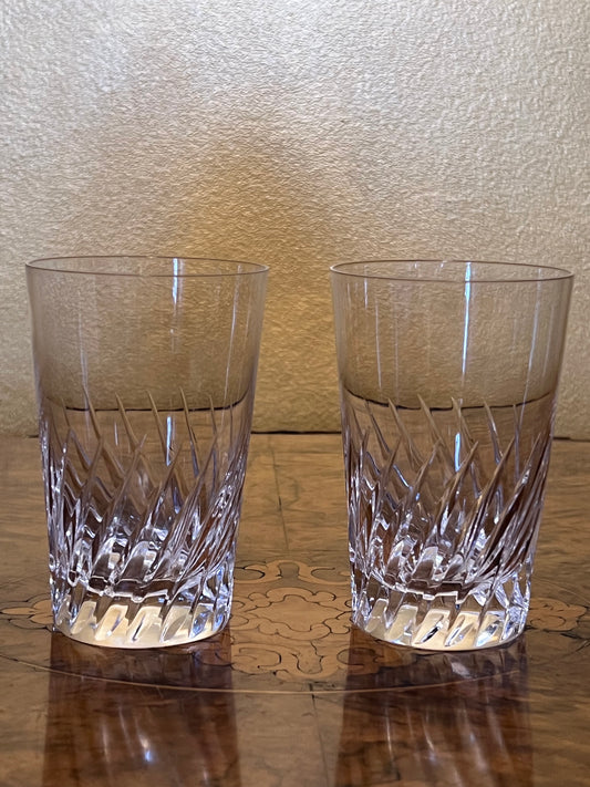 Vintage Crystal Glasses Pair