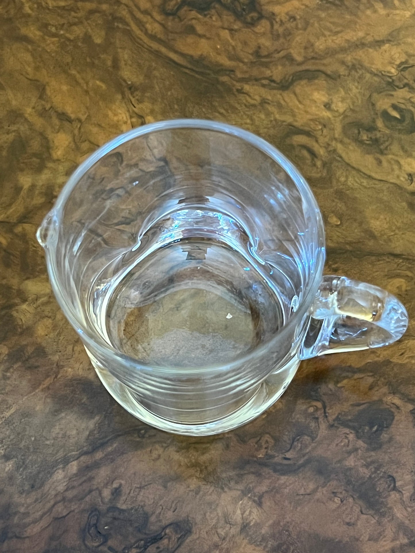 Vintage Glass Jug With Dimples