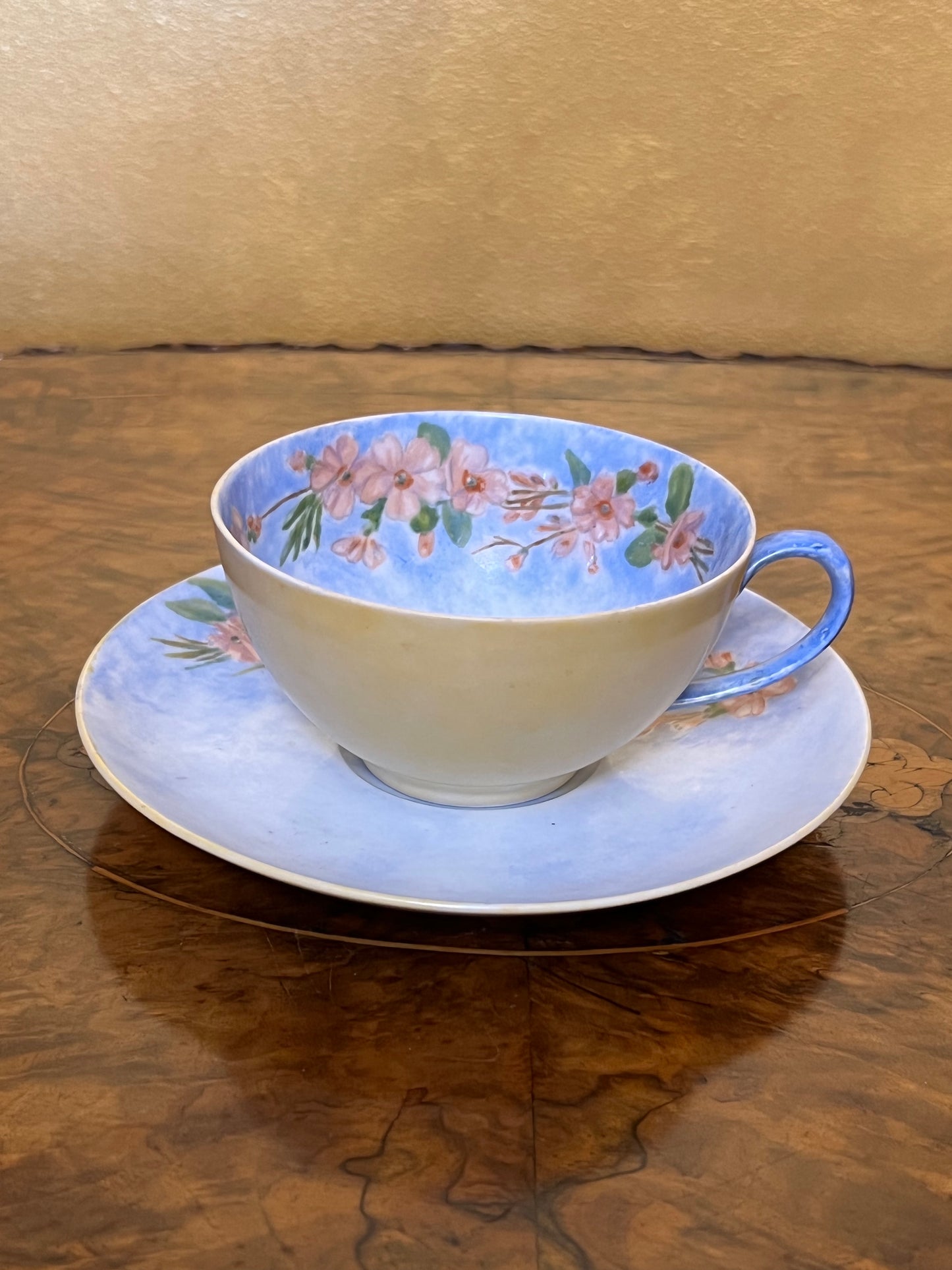 Vintage Yellow Floral Tea Cup Set