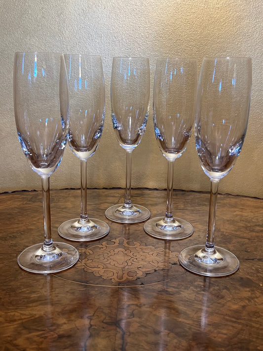 Flute Champagne Glasses Set Of 5