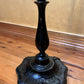 Antique Cast Iron Base with Currier And Ives Print Shade