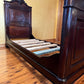 Antique French Walnut Burl Single Bed