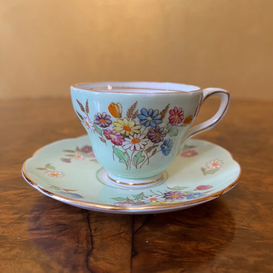 Vintage EB Foley Floral Coffee Cup & Saucer