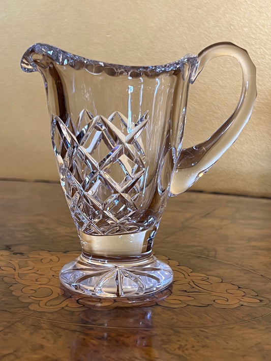 Vintage Crystal Cut Small Pitcher Jug