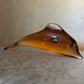 Vintage Wedgwood Amber Art Glass Dolphin