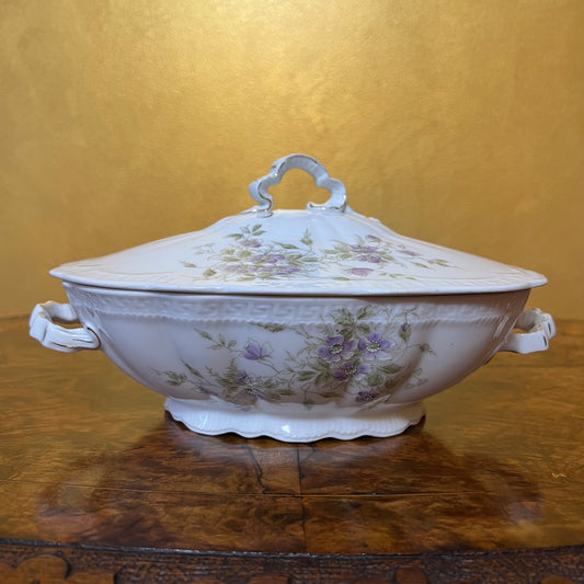 Antique Orleans ZS & Co Bavaria Serving Bowl With Lid