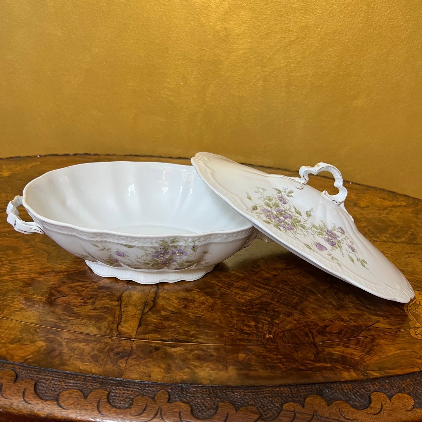 Antique Orleans ZS & Co Bavaria Serving Bowl With Lid