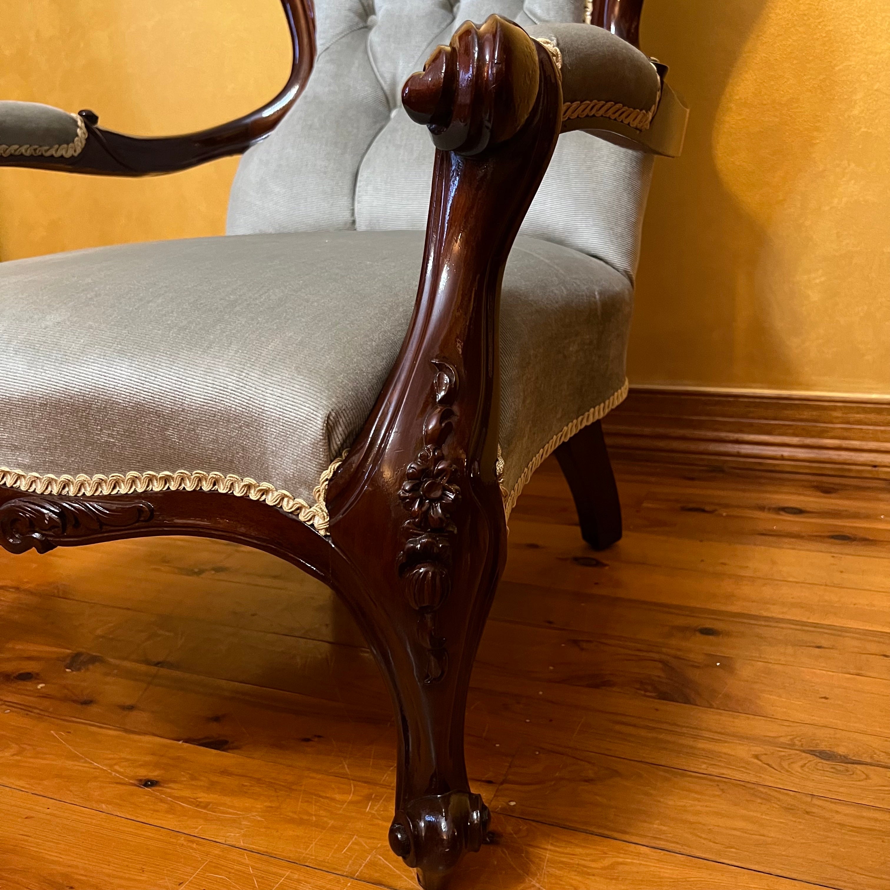 Antique Cedar Green Velvet Grandfather Chair Antiques Yeah