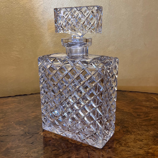 Vintage Diamond Cut Rectangle Decanter