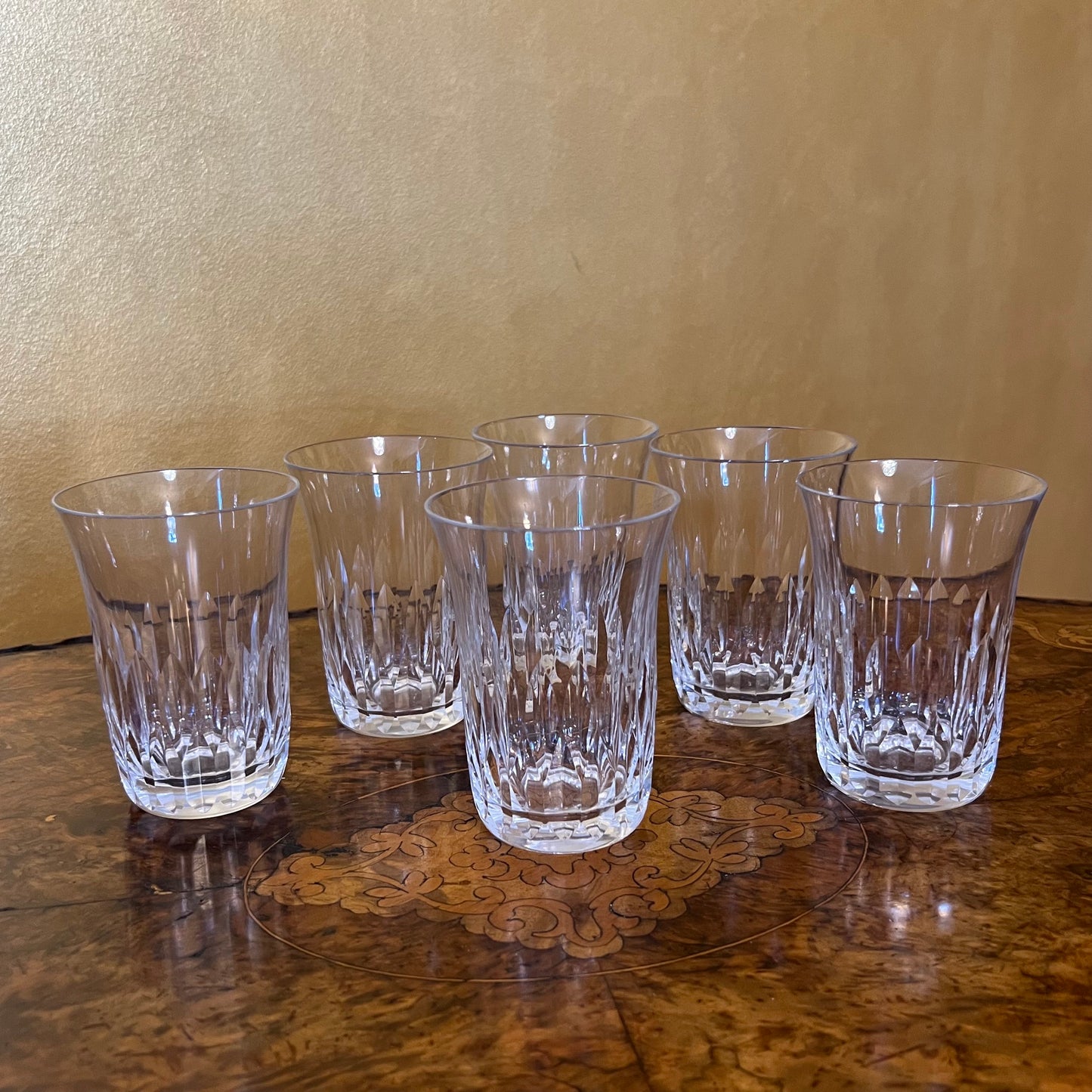 Vintage Crystal Glasses Set Of Six