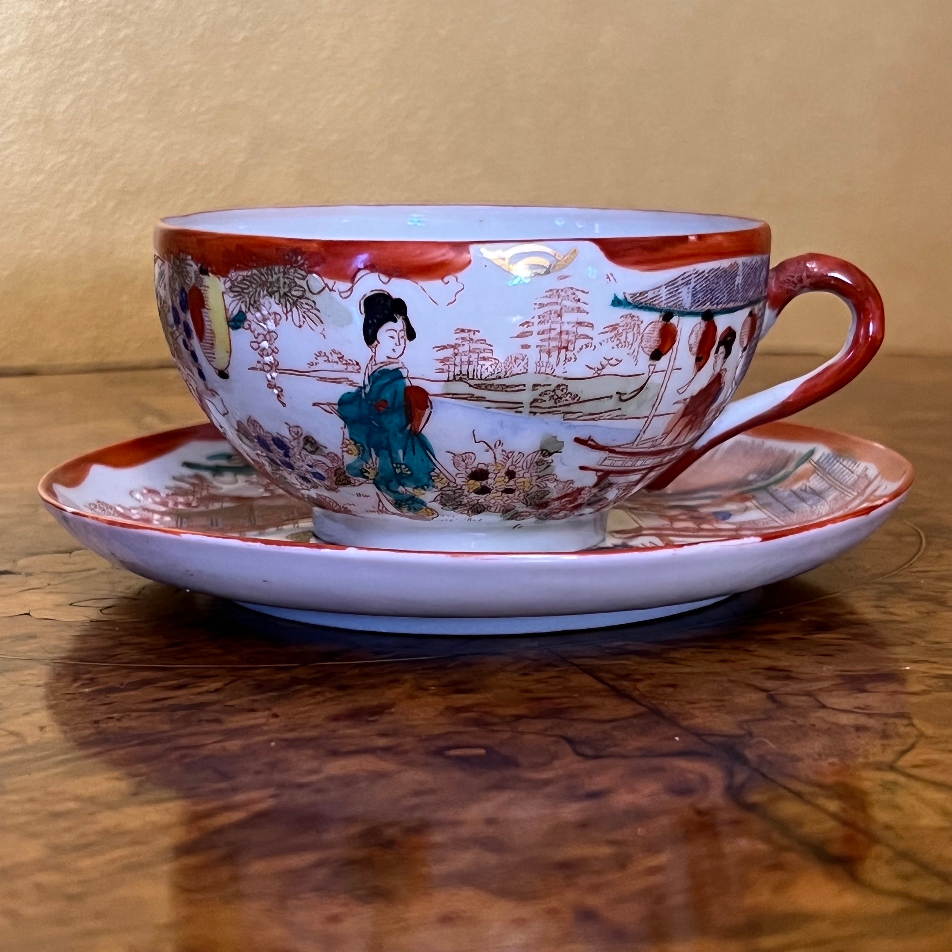 Antique Japanese Geisha Tea Cup & Saucer – Antiques Yeah