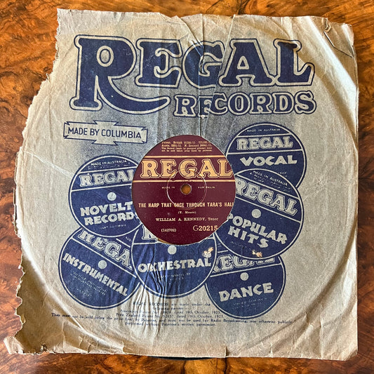 William A Kennedy The Minstel Boy/The Harp That Once Through Tara's Halls Vinyl Record