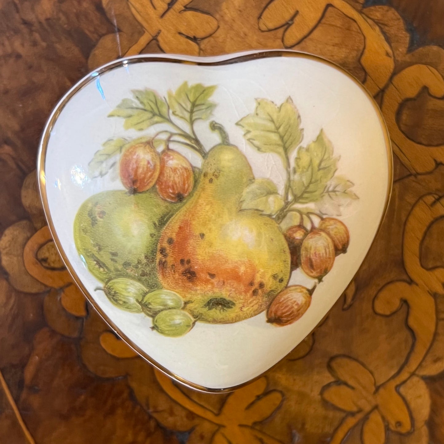 Royal Worcester Palissy Royale Collection Fruit Pear Heat Jar