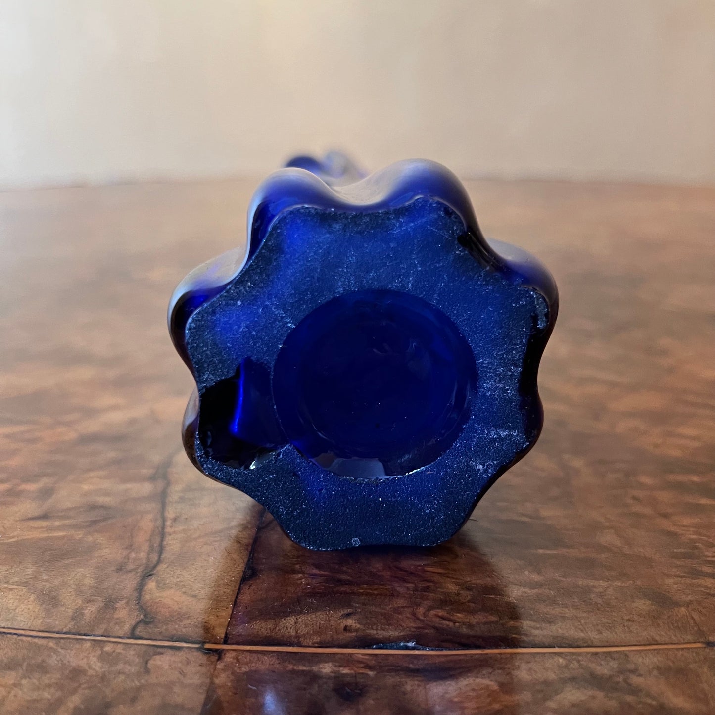 Vintage Cobalt Blue Swung Vase