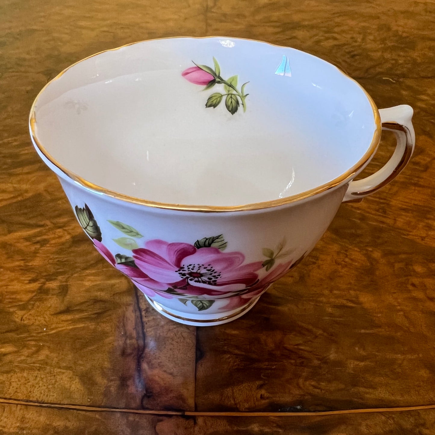 Royal Vale Pink Floral Tea Cup Trio Set