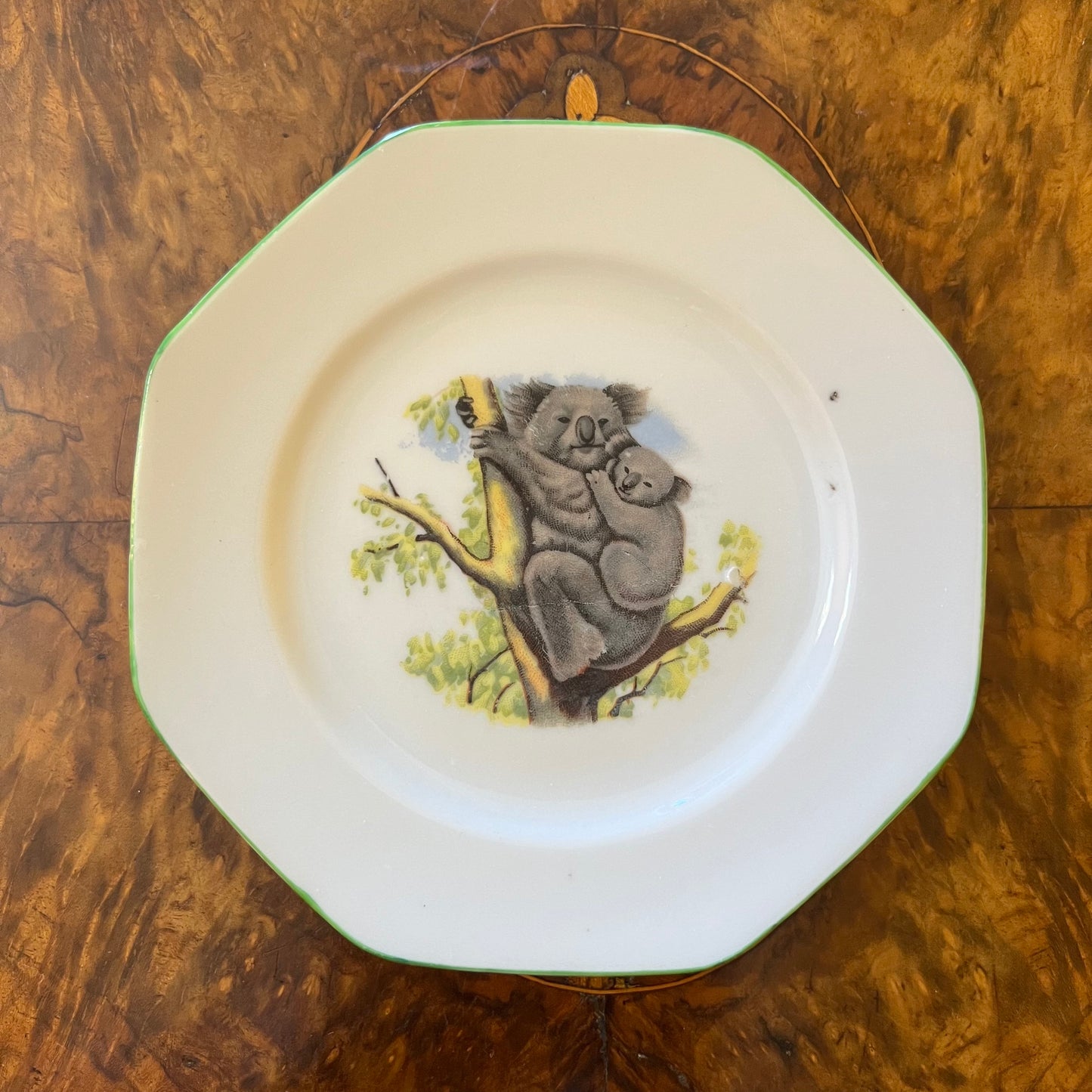 Vintage Koala Print Cup & Side Plate