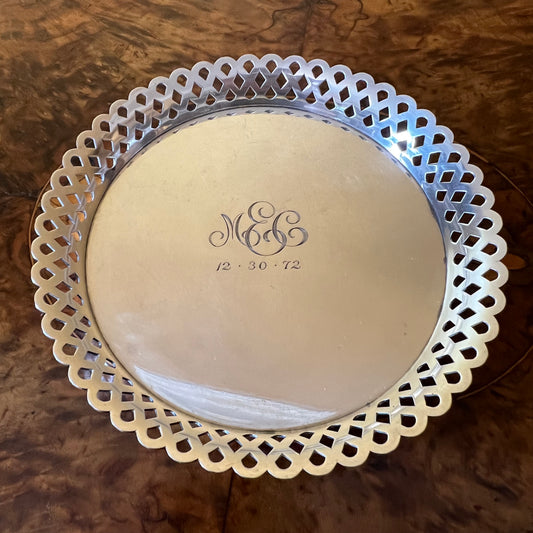 Vintage Tiffany & Co Sterling Silver Small Round Tray/Dish