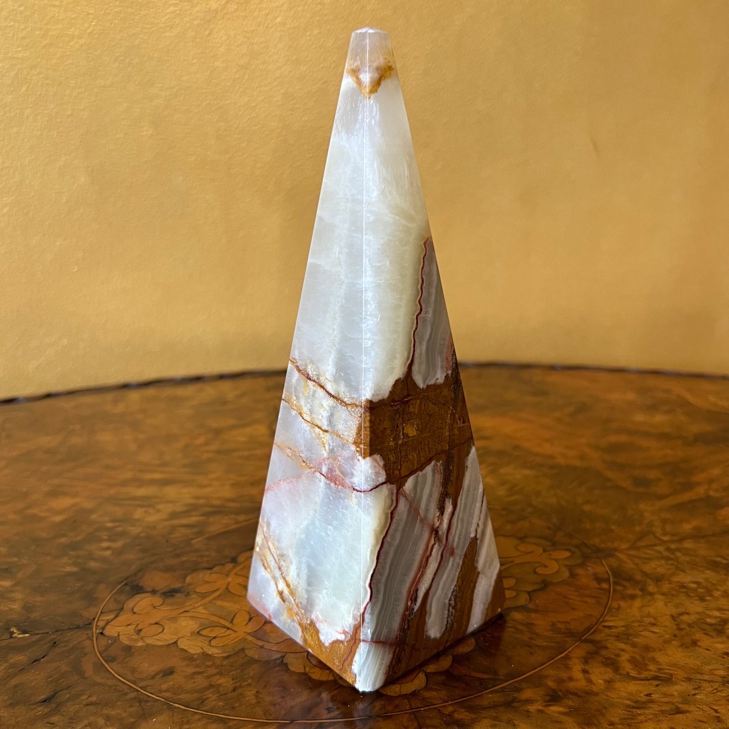 Onyx Stone Hand Carved Pyramid Made in Mexico