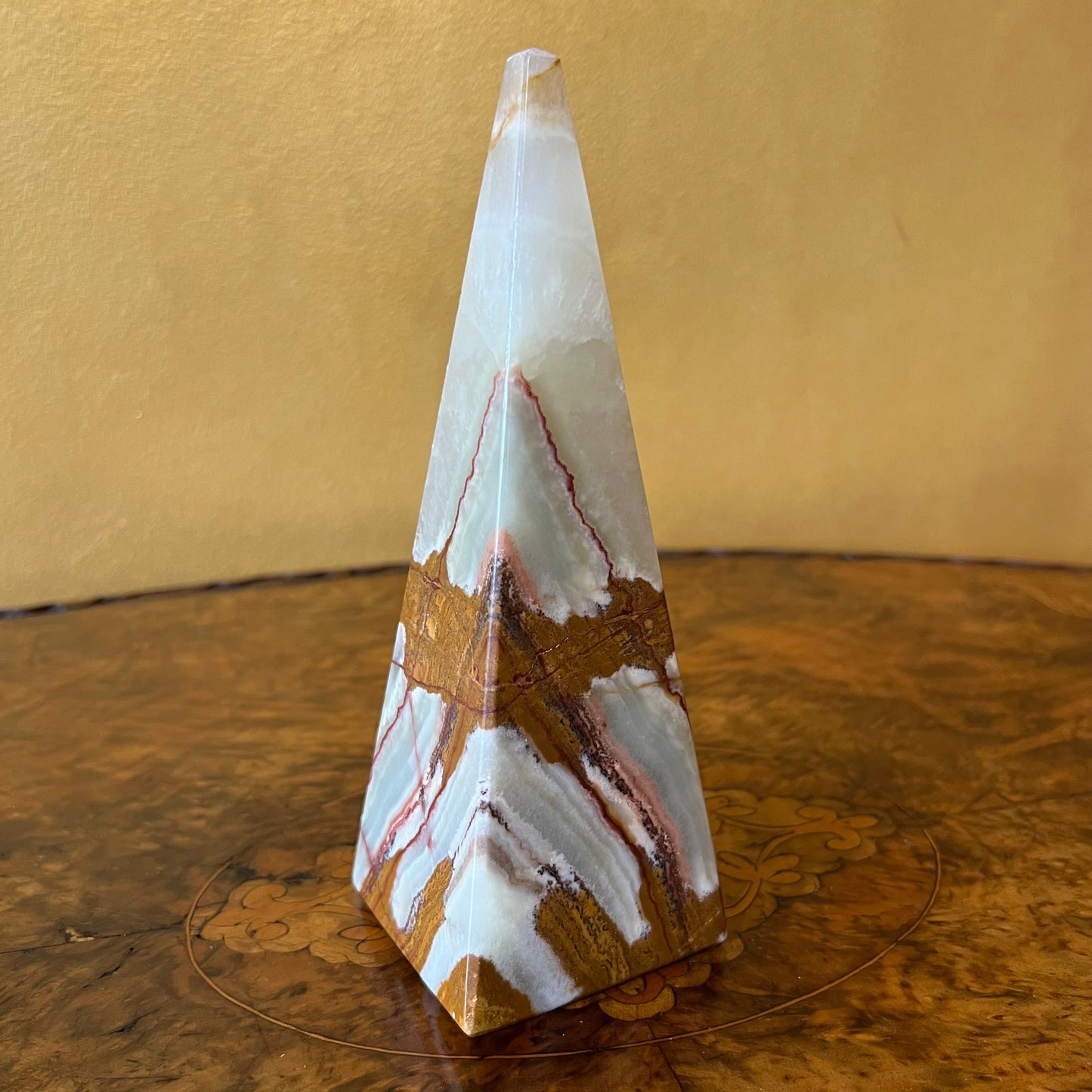 Onyx Stone Hand Carved Pyramid Made in Mexico