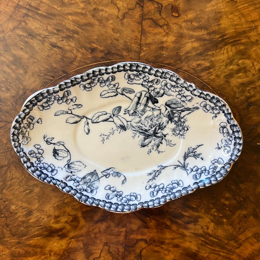 Antique Doulton Burslem May Blue Small Platter