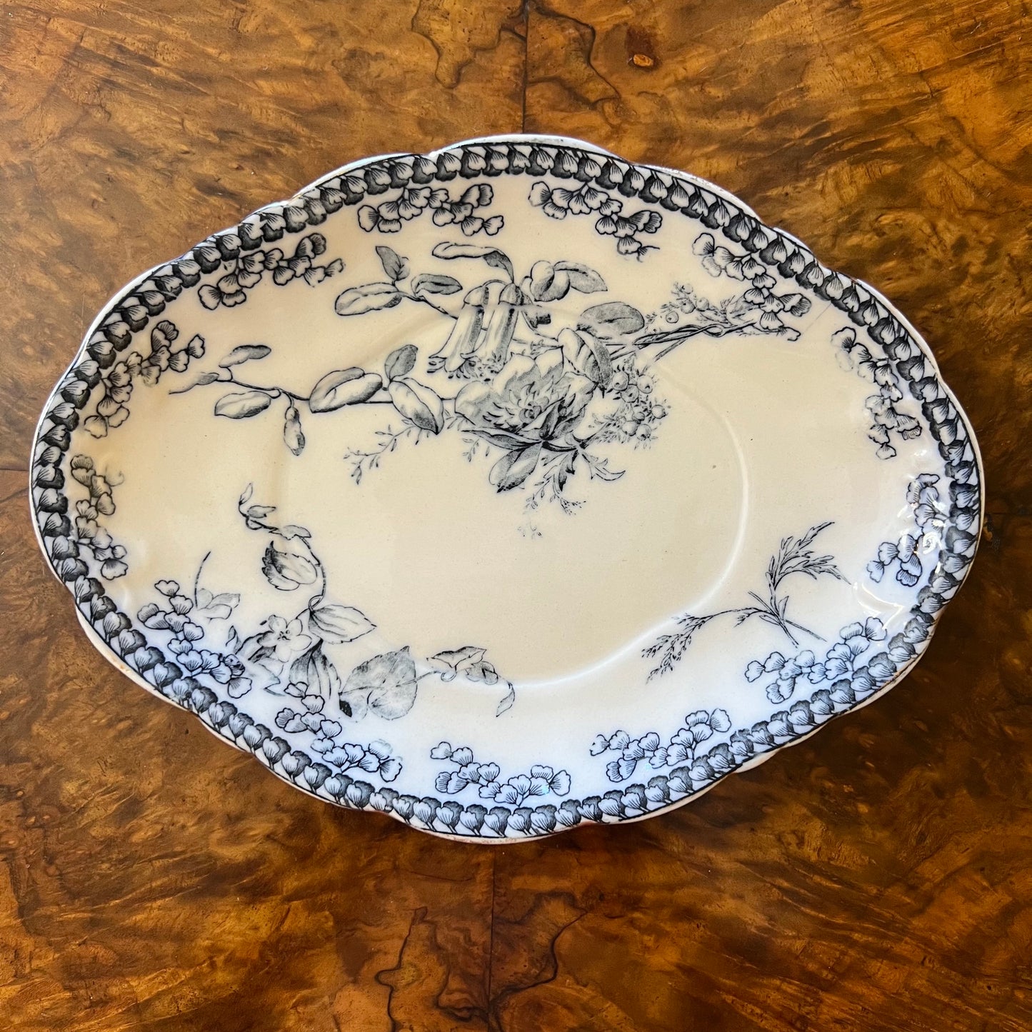 Antique Doulton Burslem May Blue Platter