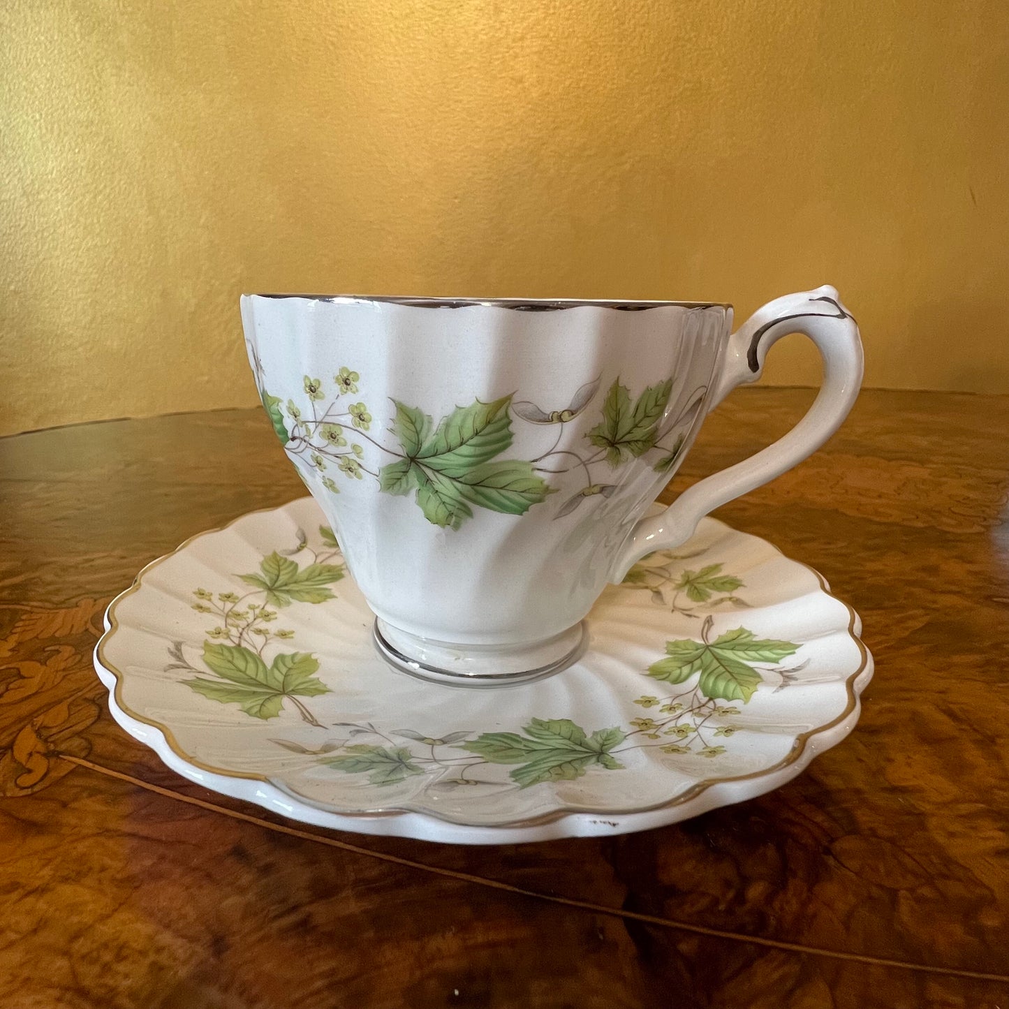 Vintage Myott Staffordshire Harmsworth Tea Cup & Saucer Set Of Six