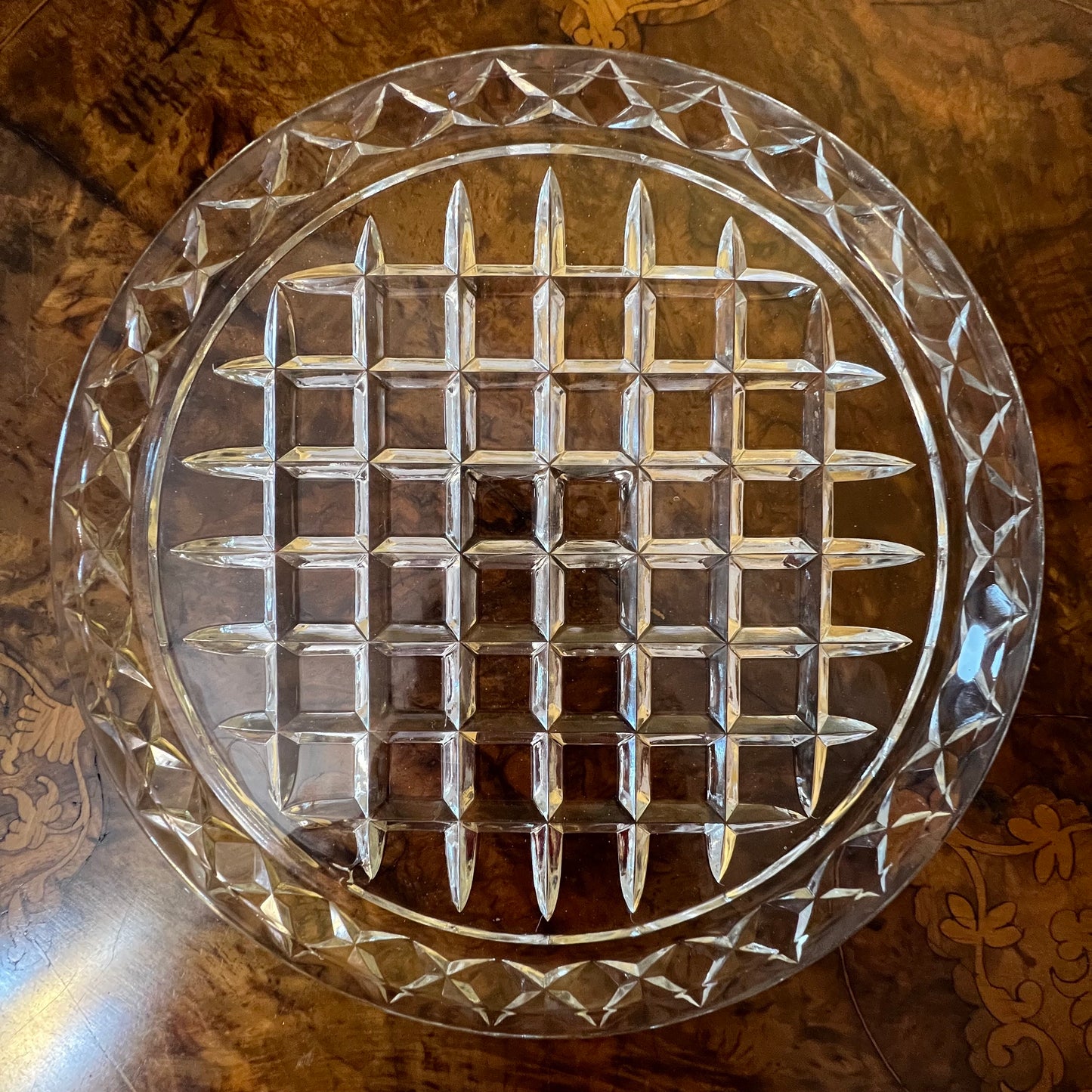 Vintage Glass Round Tray